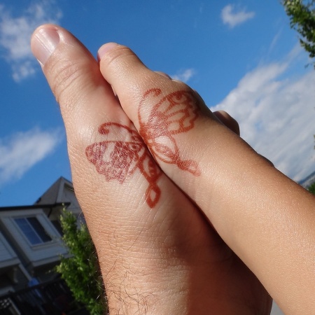 Matching henna butterfly